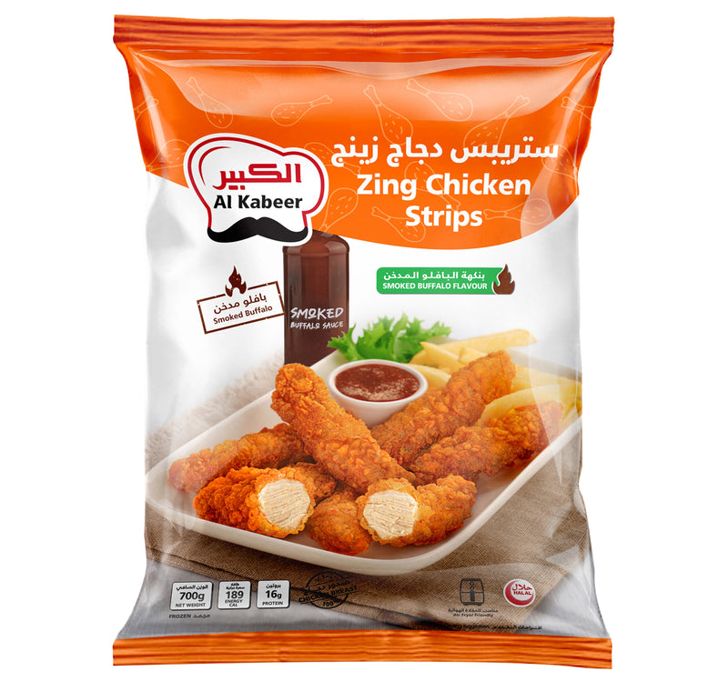 Al Kabeer Zing Chicken Strips Smoked Buffalo Flavour 700 g