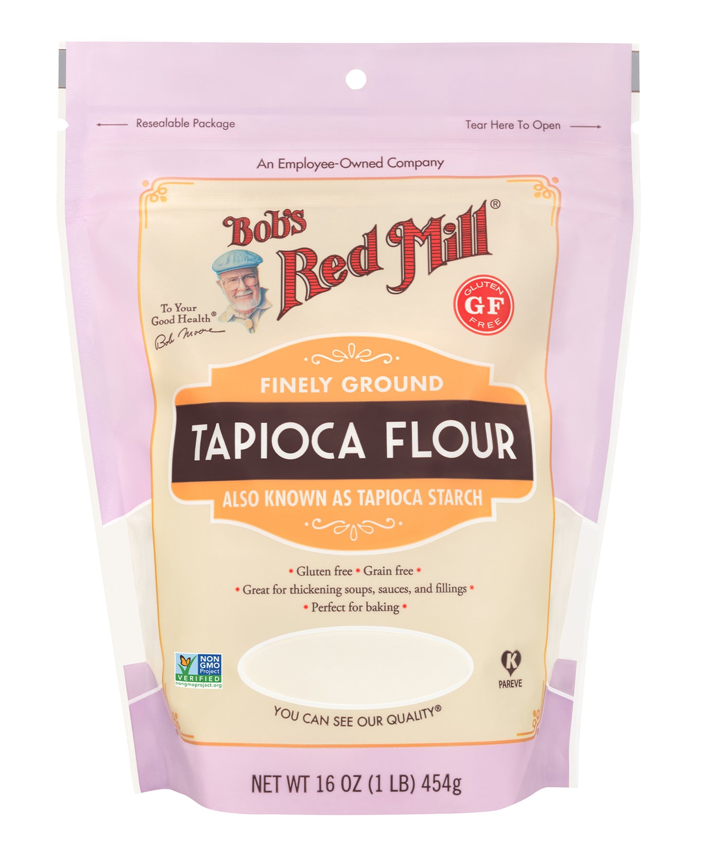 دقيق التابيوكا المطحون ناعماً من بوبز ريد ميل 454 جم