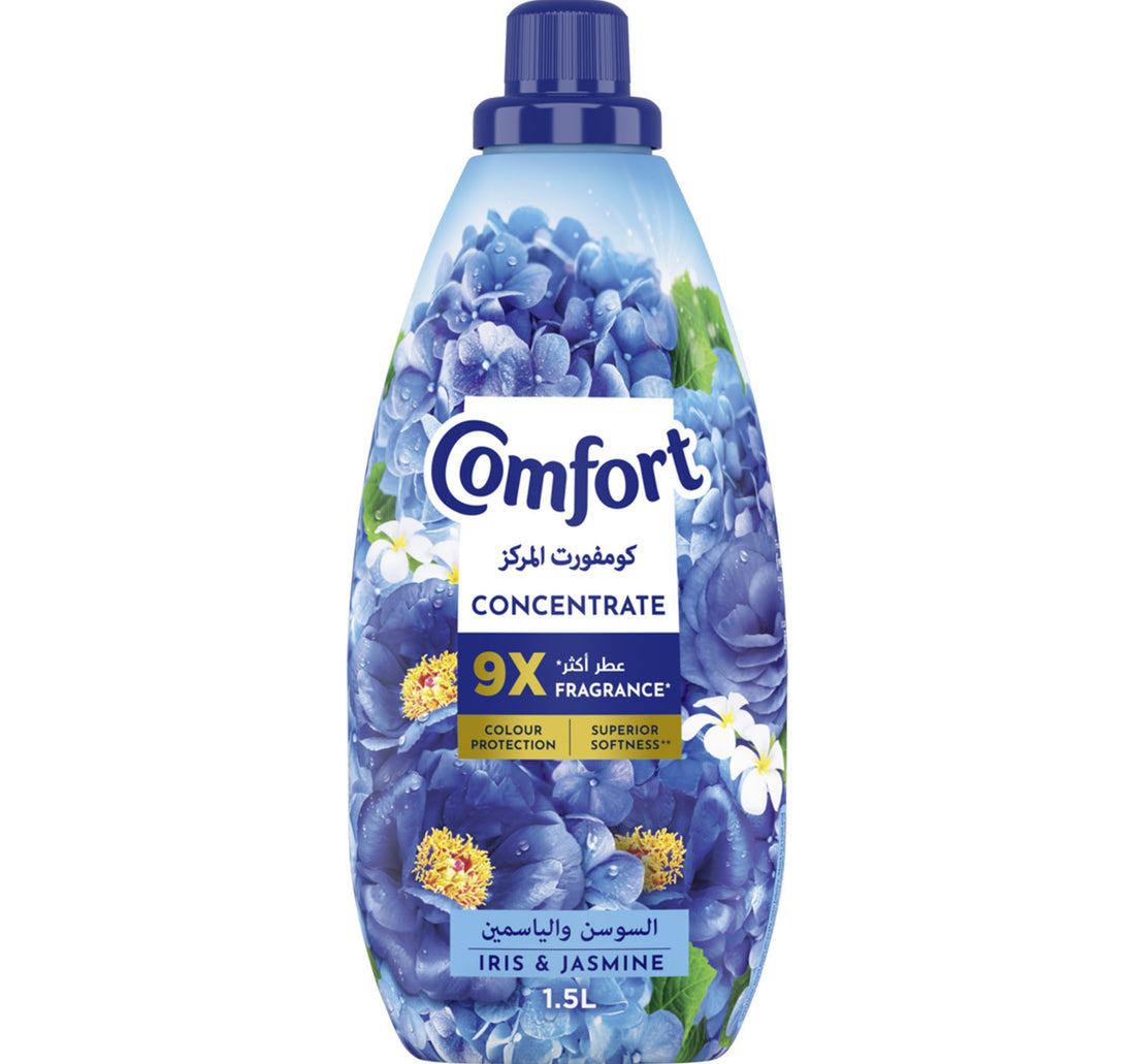 Comfort Concentrate Fabric Softener Iris & Jasmine 9x fragrance 1.5 Litres