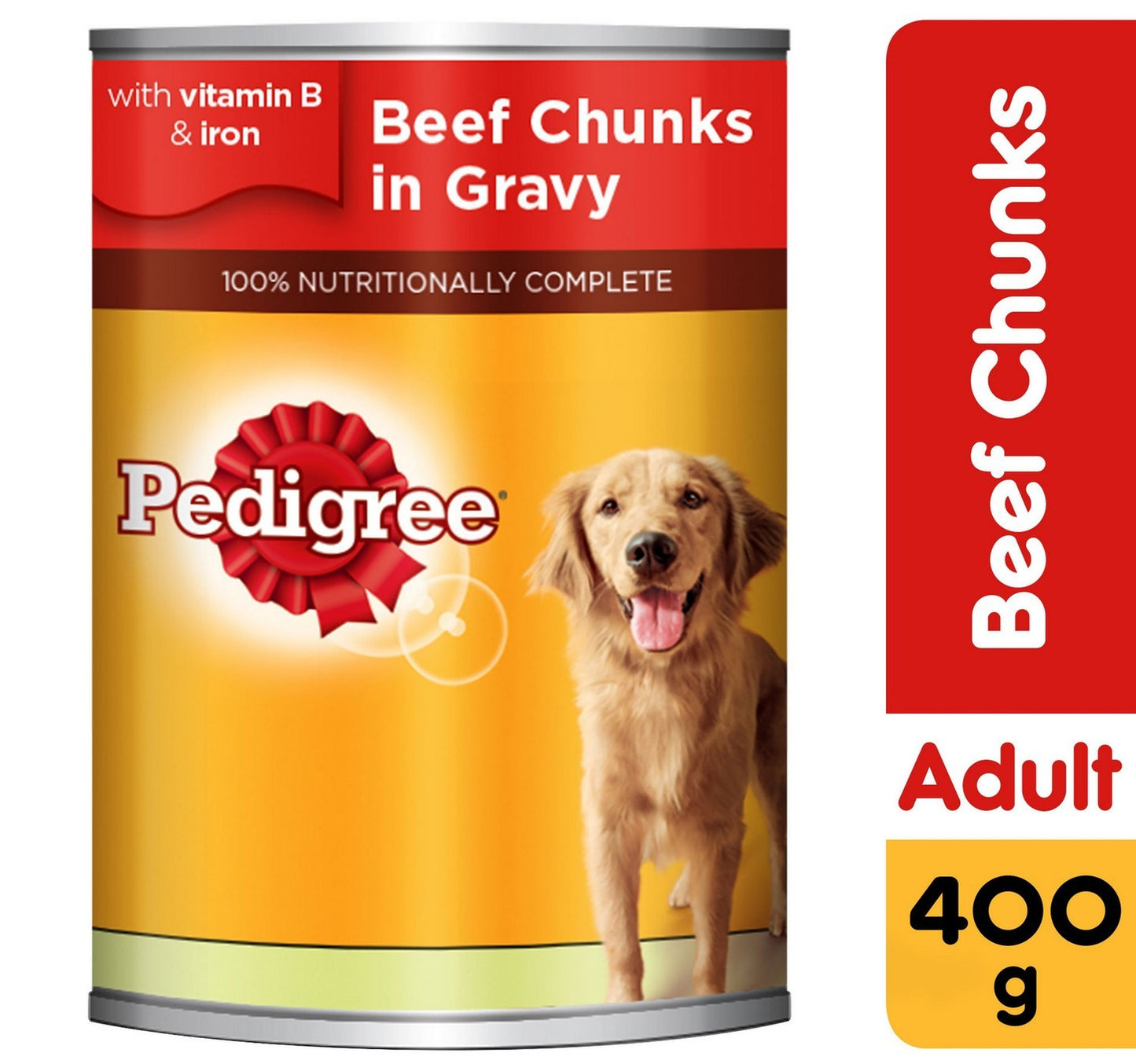 Pedigree Beef Chunks in Gravy Wet Dog Food Can 400 g