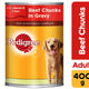 Pedigree Beef Chunks in Gravy Wet Dog Food Can 400 g