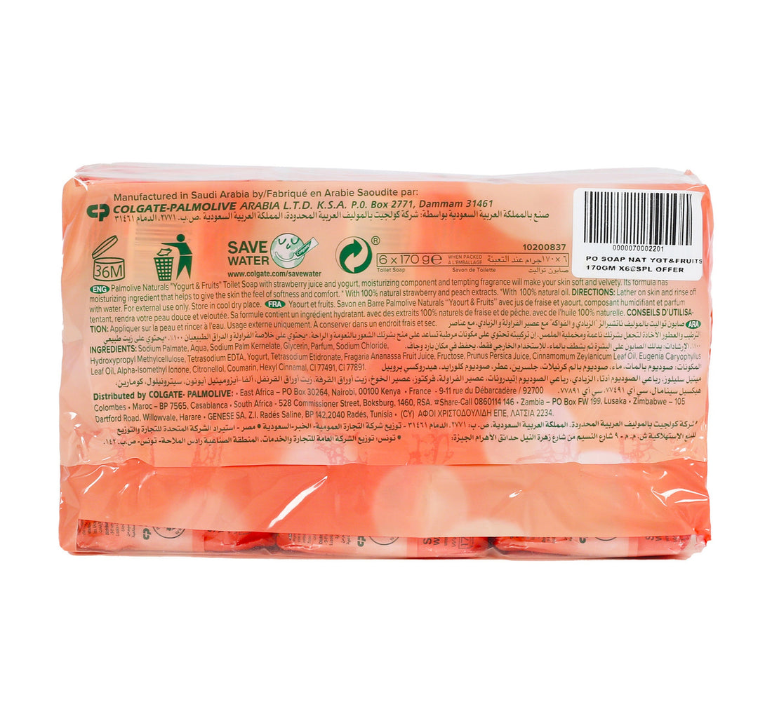 Palmolive Naturals Yogurt & Fruits Soap Value Pack 6 x 170 g