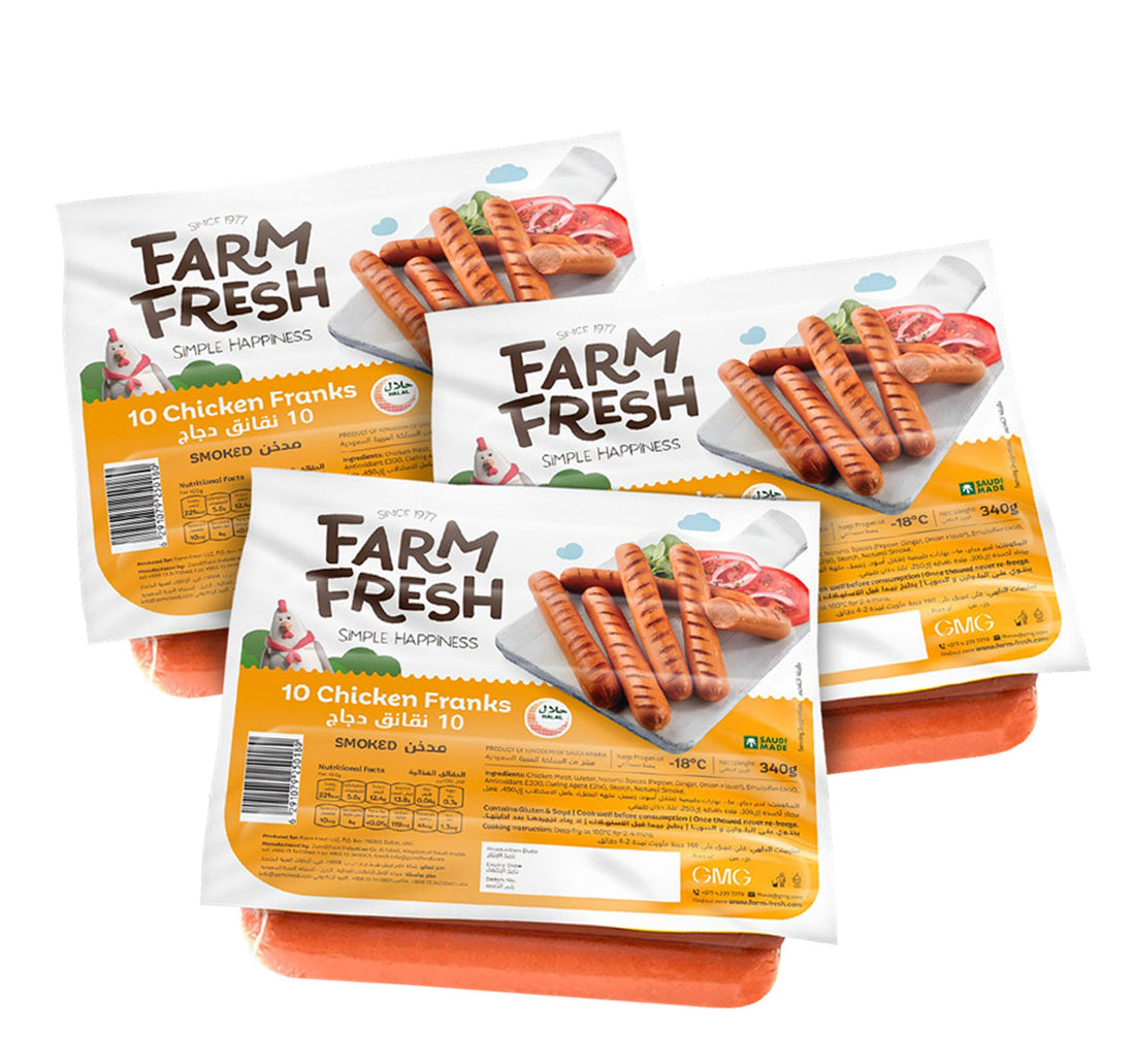 Farm Fresh Chicken Franks 3 x 340 g