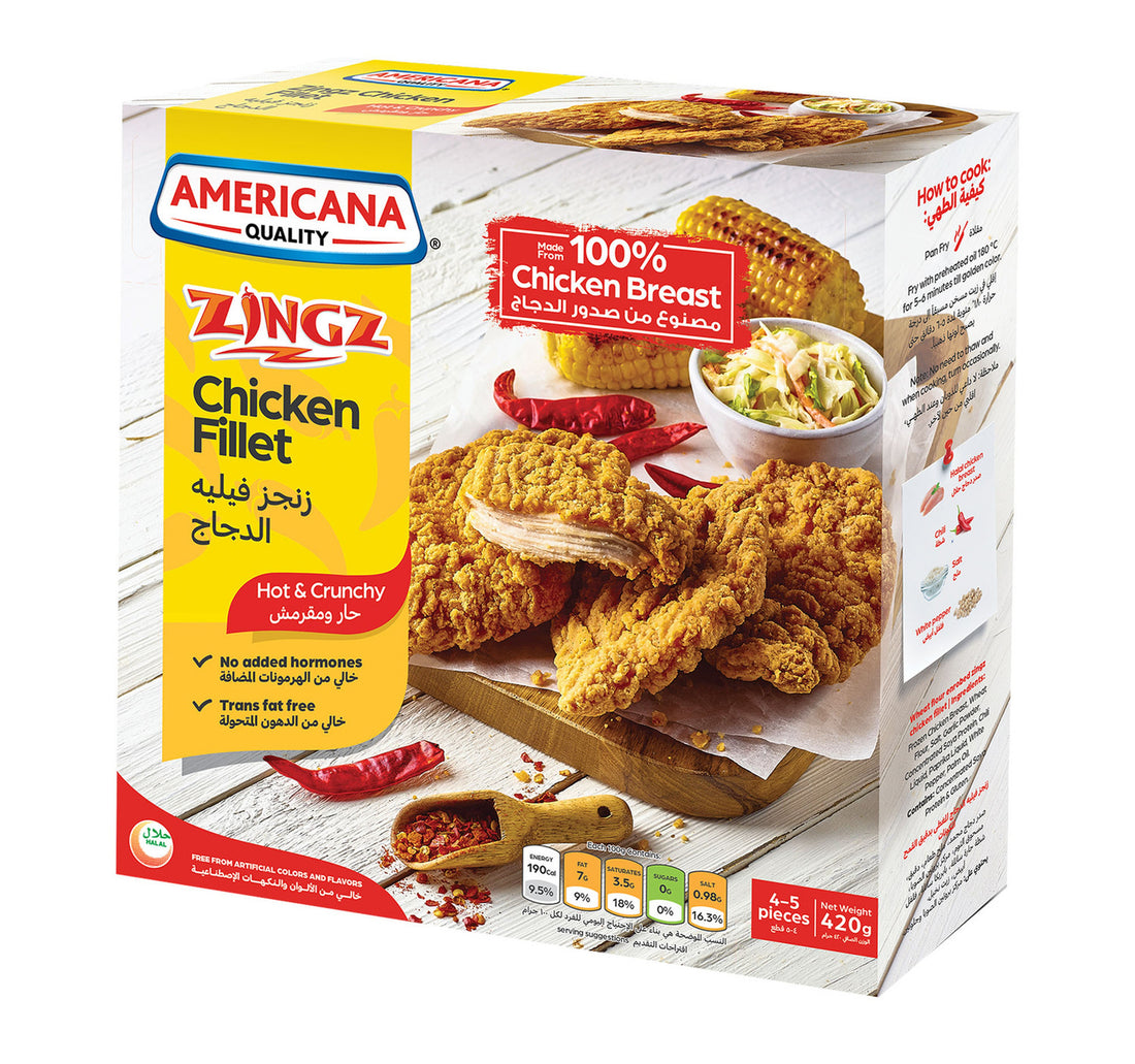 Americana Zingz Hot & Crunchy Chicken Fillet 420 g