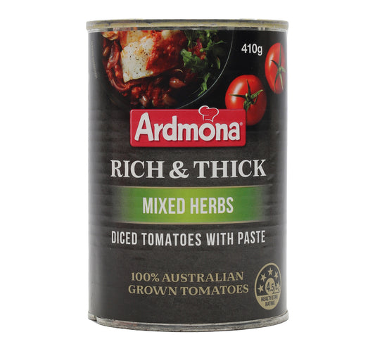 Ardmona Tomatoes With Mixed Herbs Rich & Thick 410 g