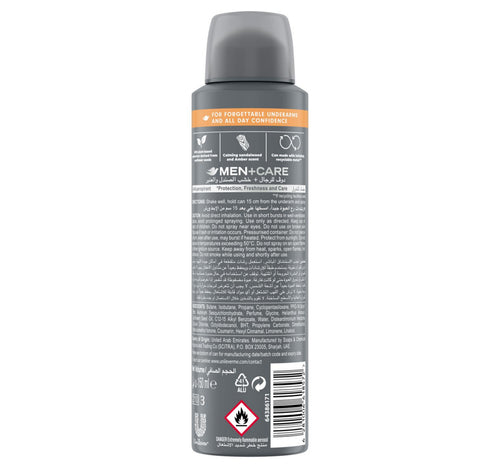 Dove Men+Care Anti-Perspirant Deodorant Spray Sandalwood & Amber Plant-Based Moisturizer Triple Defense Technology 72H Protection 150 ml