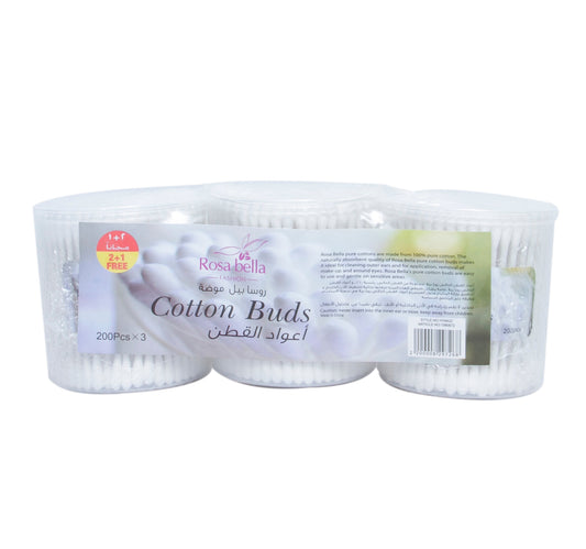 Rosa Bella Cotton Buds 3 x 200pcs