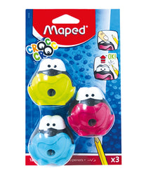 Maped Croc Sharpner, 3 Pcs, Multicolor, MD017719