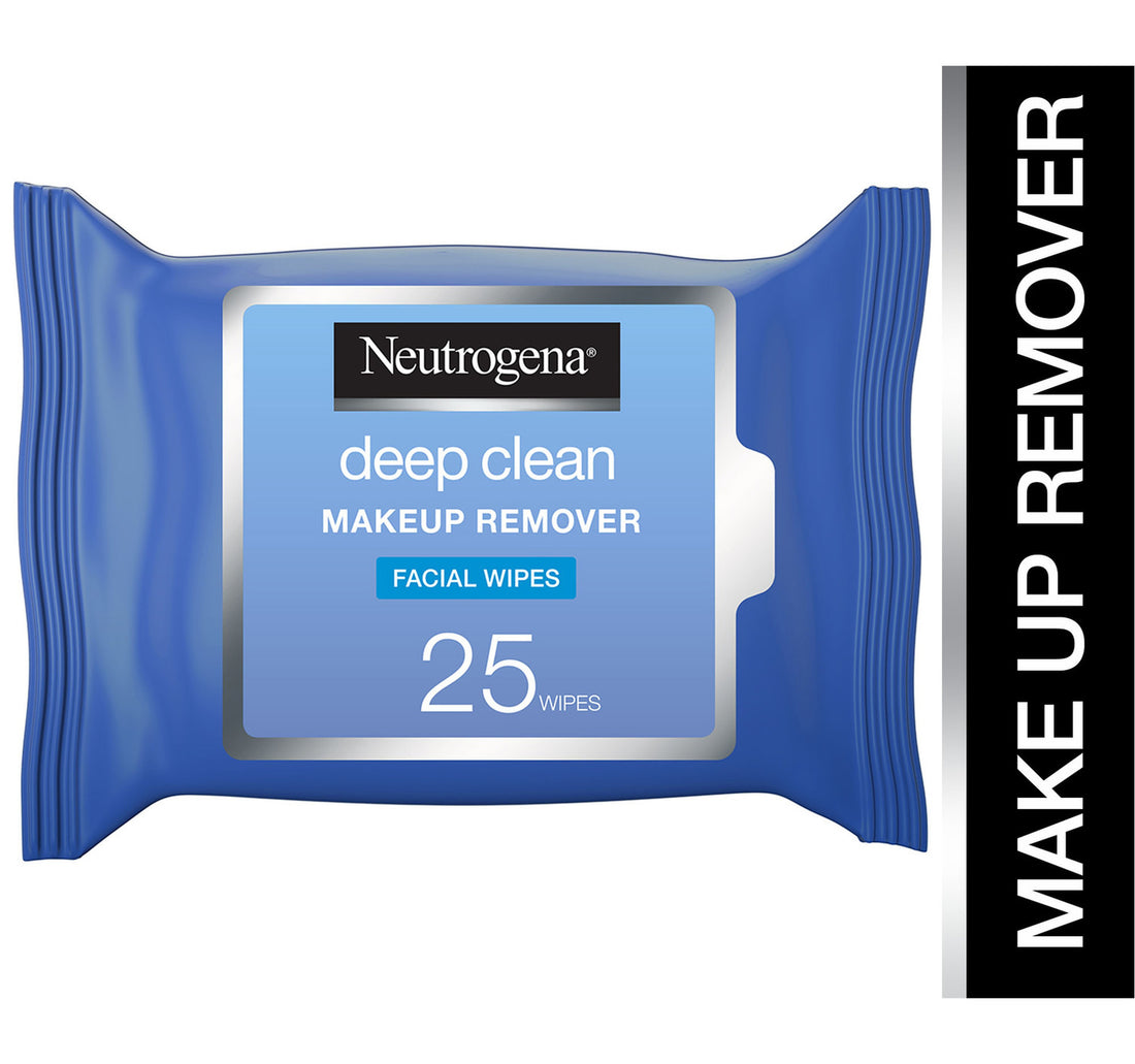 مناديل نيوتروجينا لإزالة المكياج للوجه، تنظيف عميق، 25 قطعة