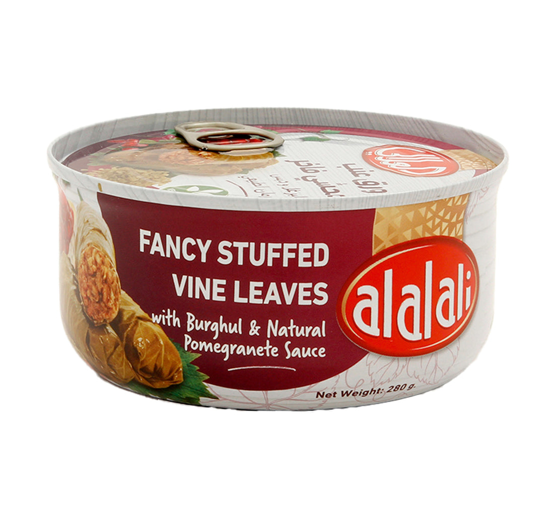 Al Alali Fancy Stuffed Vine Leaves With Burghul & Natural Pomegranate Sauce 280 g