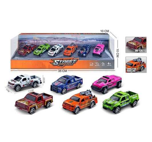 Skid Fusion Die Cast Car 1:64 6pcs Assorted