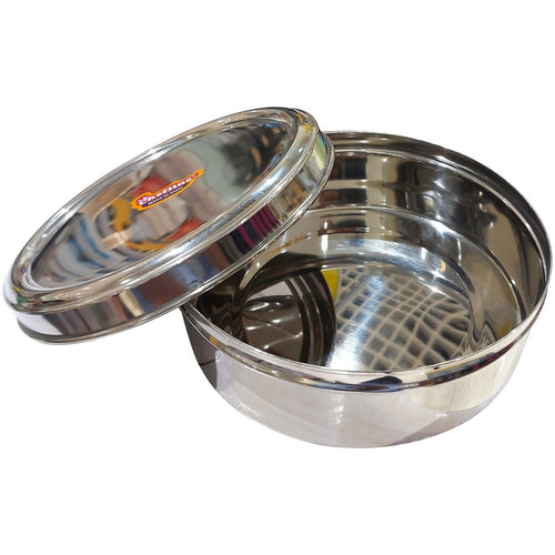 Chefline Stainless Steel Round Lunch Box, Extra Small, S1