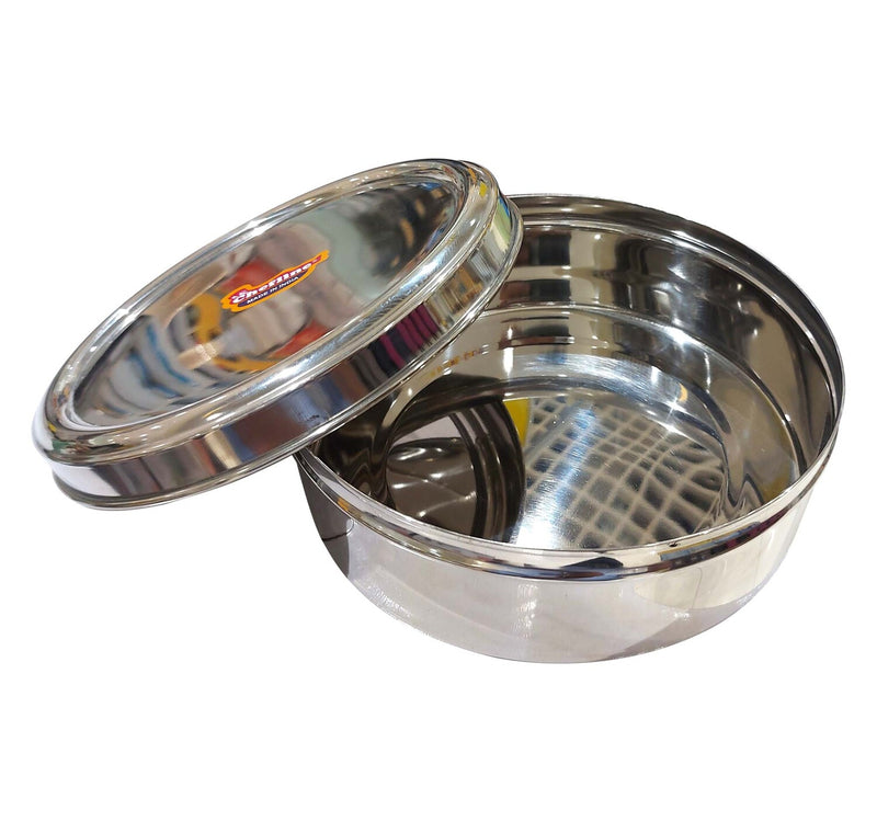 Chefline Stainless Steel Round Lunch Box, Medium, M3