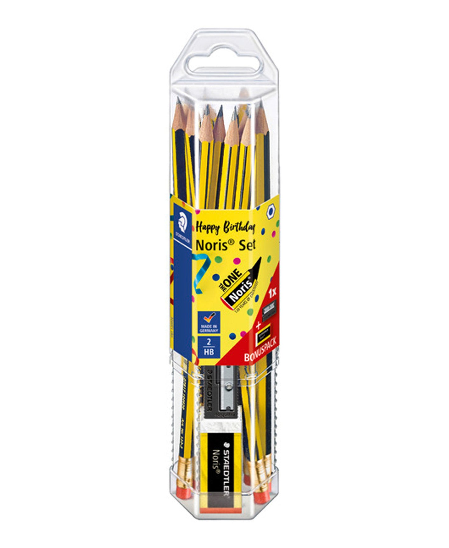 Staedtler Noris HB Pencil 12Pcs + Sharpner + Eraser Gift pack