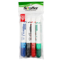 Flex Office White Board Marker, 4 pcs, Assorted, WB02