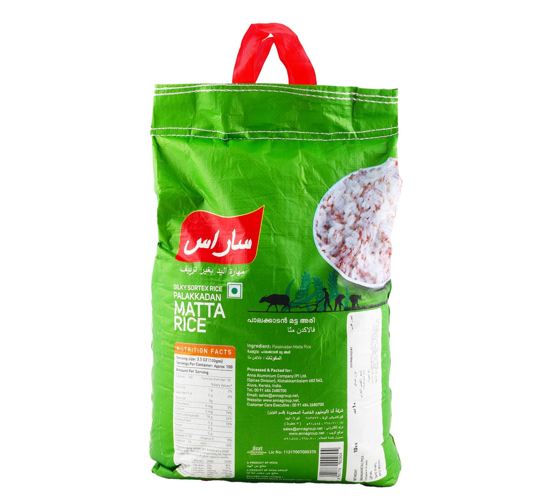 Saras Palakadan Matta Silky Sortex Rice 10 kg