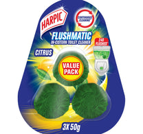 هاربيك - مكعبات تنظيف المرحاض برائحة الحمضيات - عبوة اقتصادية، 3 × 50 جم