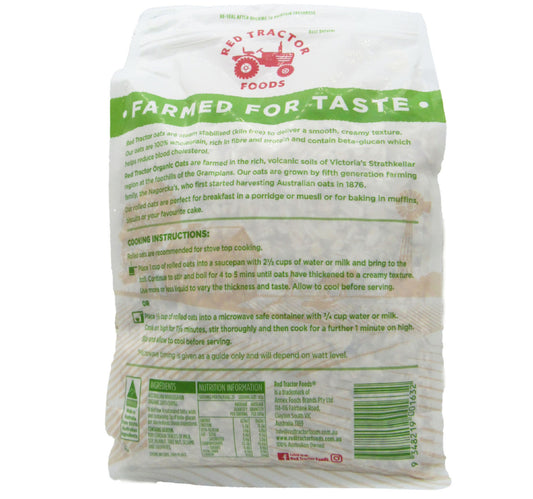 Red Tractor Organic Rolled Oats 1 kg
