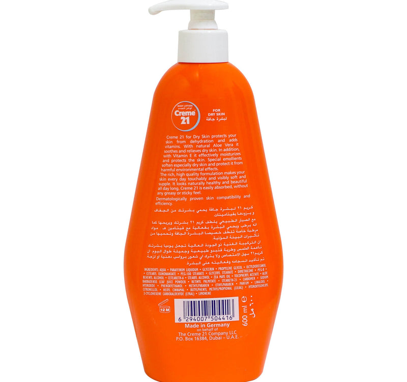 Creme 21 Body Lotion Dry Skin 600 ml