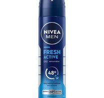 Nivea Men Fresh Active Antibacterial Deodorant Spray for Men 48H Active Protection 150 ml