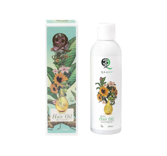 Qaadu Herbal Hair Oil With Amla Bhringraj Hibiscus Oil and Coconut Oil Extract 200 ml