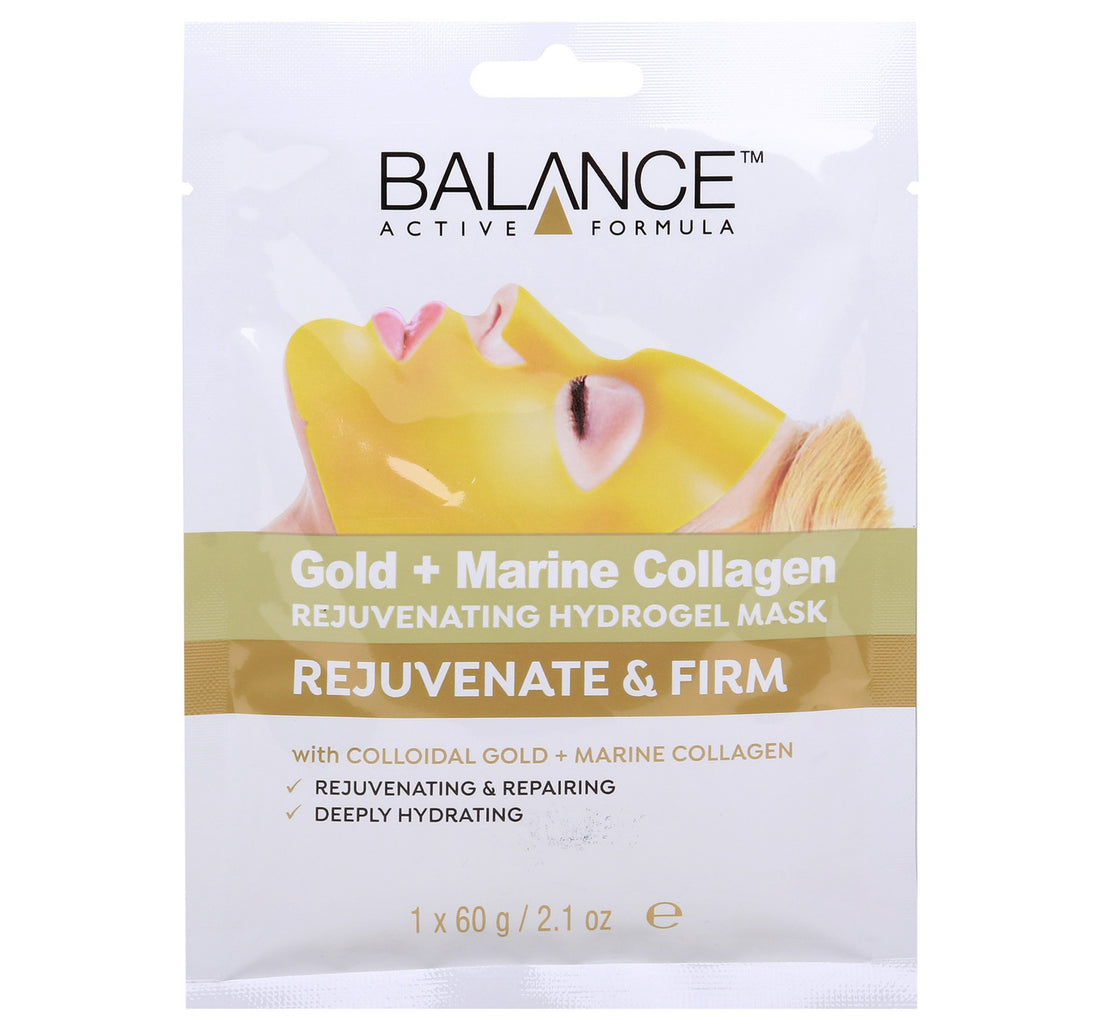 قناع هيدروجيل مجدد للبشرة بالكولاجين البحري والذهب من Balance Active Formula 60 جم