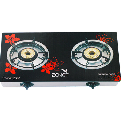 Zenet Glass Top Gas Table ZGS-2G 2 Burner