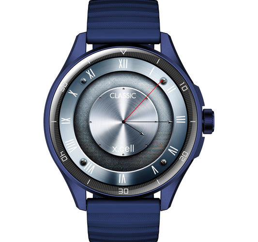 X.cell Classic 6 Smartwatch, 1.43 inches AMOLED Display, Blue