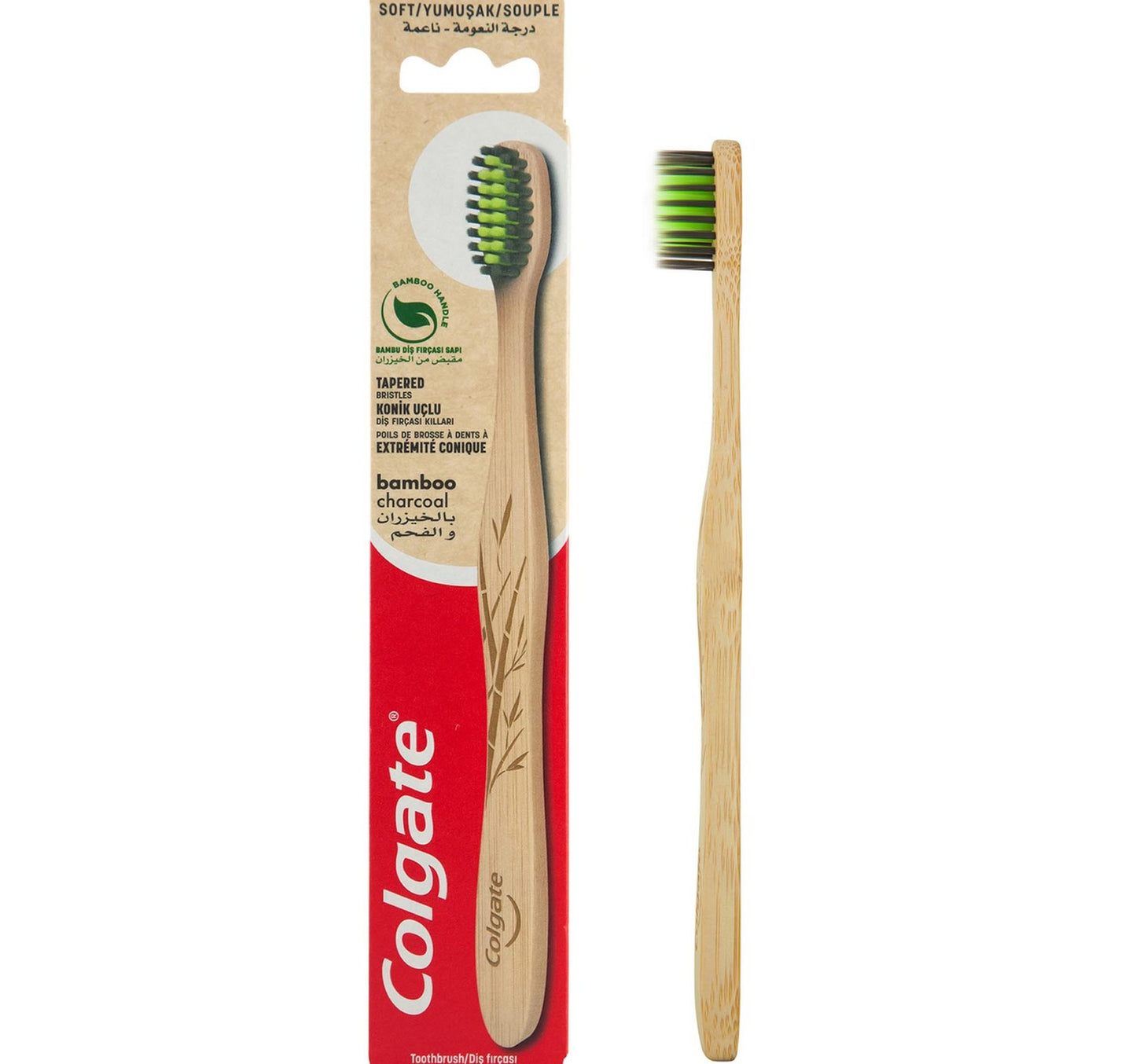 Colgate Bamboo Charcoal Soft Toothbrush Assorted Colour 1 pc