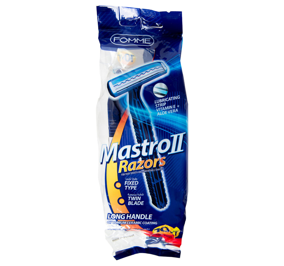 Fomme Mastro 2 Long Handle Disposable Razors 10 pcs