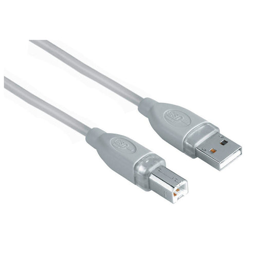 كابل هاما USB 2.0، محمي، رمادي، 1.80 متر (45021)