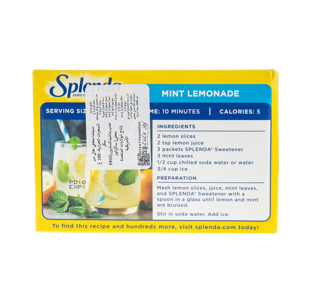 Splenda No Calorie Sweetener 100pcs