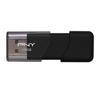 محرك أقراص فلاش USB 2.0 من PNY Attache، سعة 128 جيجابايت، أسود، P-FD128ATT03-GE