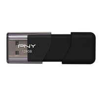 محرك أقراص فلاش USB 2.0 من PNY Attache، سعة 128 جيجابايت، أسود، P-FD128ATT03-GE