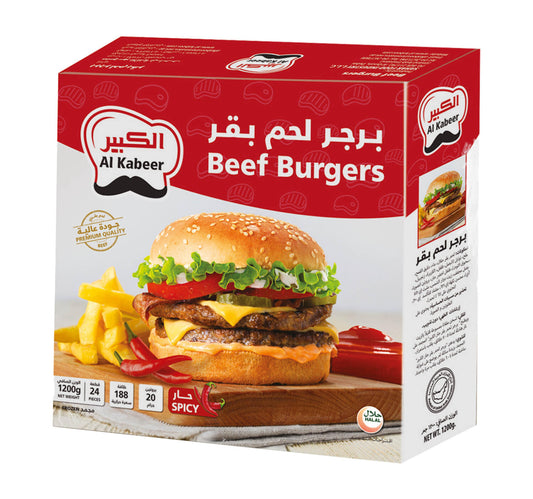 Al Kabeer Beef Burgers Spicy 24 pcs 1.2 kg