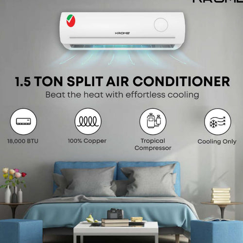 Krome Split Air Conditioner, 1.5 Ton, Rotary Compressor, KR-AR18MT3BH