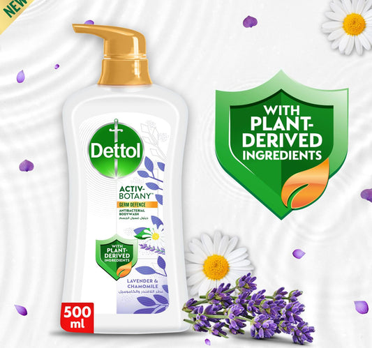 Dettol Activ-Botany Anti-Bacterial Body Wash Lavender & Chamomile Scent 500 ml