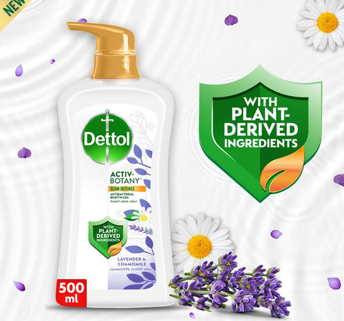 Dettol Activ-Botany Anti-Bacterial Body Wash Lavender & Chamomile Scent 500 ml
