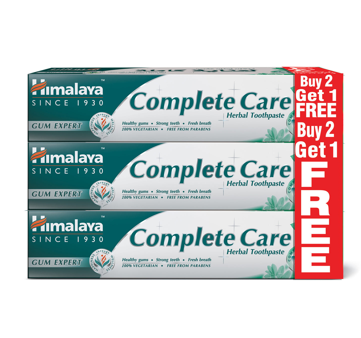 Himalaya Herbal Toothpaste Complete Care 125 g 2+1