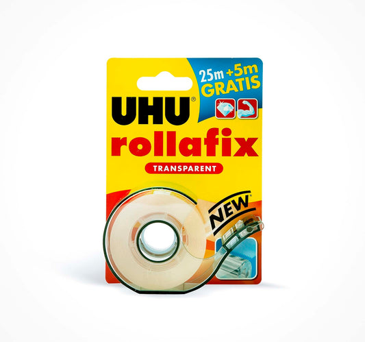 UHU Rolla Fix Transparent Tape 25m+5m 36380 Assorted