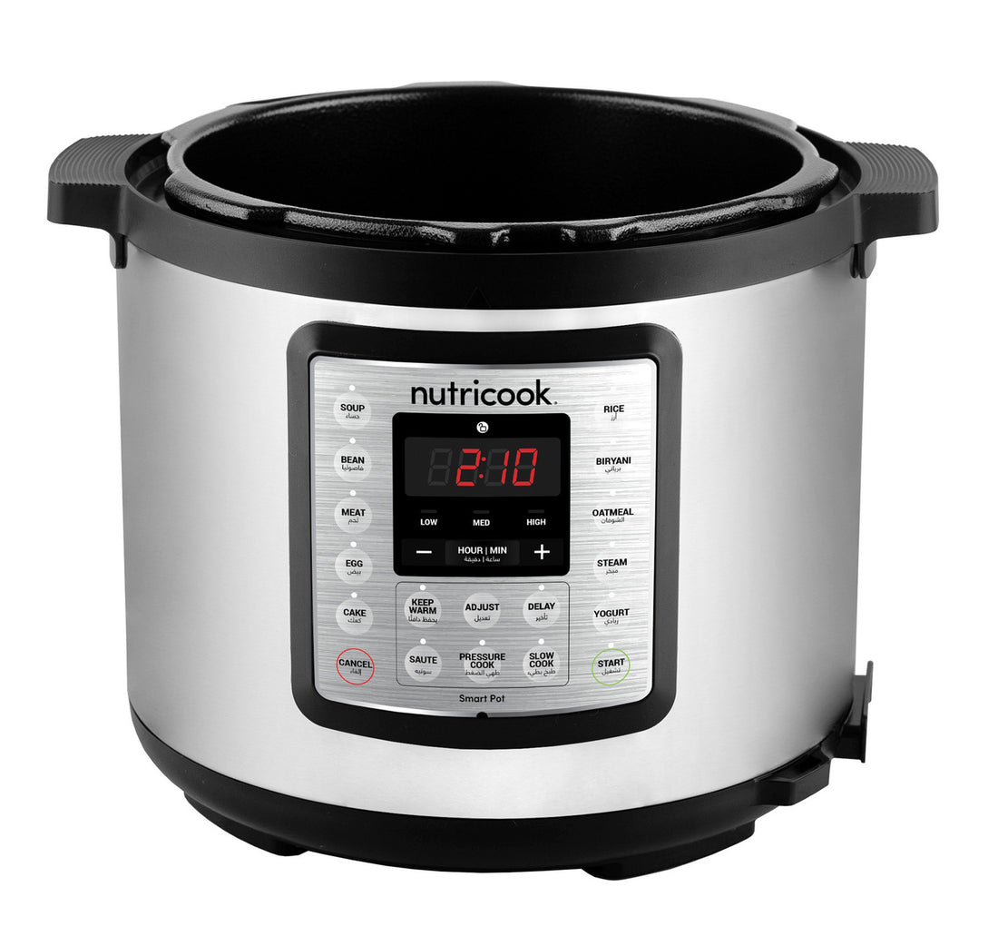 Nutricook Smart Pot Eko 9 in 1 Electric Pressure Cooker, 6 L, 1000 W, 14 Smart Programs, Stainless Steel, NC-SPEK6