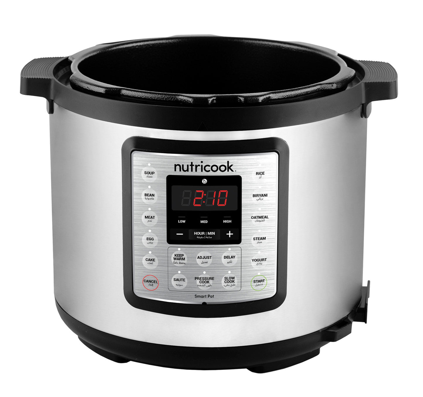 Nutricook Smart Pot Eko 9 in 1 Electric Pressure Cooker, 6 L, 1000 W, 14 Smart Programs, Stainless Steel, NC-SPEK6