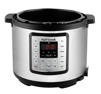 Nutricook Smart Pot Eko 9 in 1 Electric Pressure Cooker, 6 L, 1000 W, 14 Smart Programs, Stainless Steel, NC-SPEK6