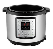 Nutricook Smart Pot Eko 9 in 1 Electric Pressure Cooker, 6 L, 1000 W, 14 Smart Programs, Stainless Steel, NC-SPEK6