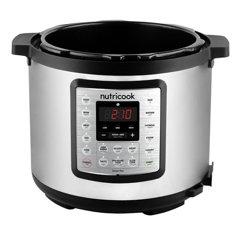 Nutricook Smart Pot Eko 9 in 1 Electric Pressure Cooker, 6 L, 1000 W, 14 Smart Programs, Stainless Steel, NC-SPEK6