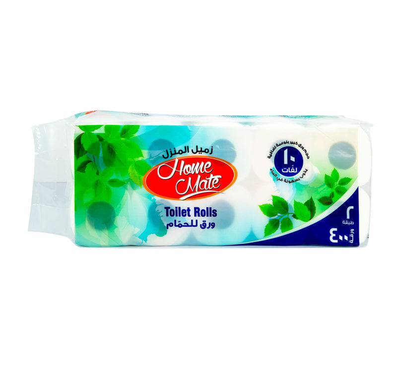 Home Mate Embossed Toilet Rolls 2ply 10 x 400 Sheets