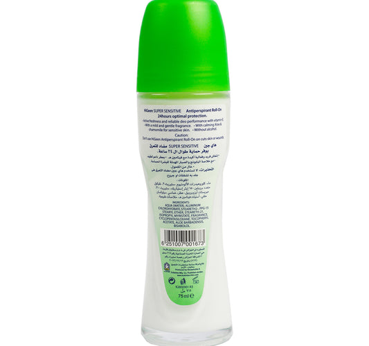Hi-Geen Super Sensitive Deodorant Roll On 75 ml