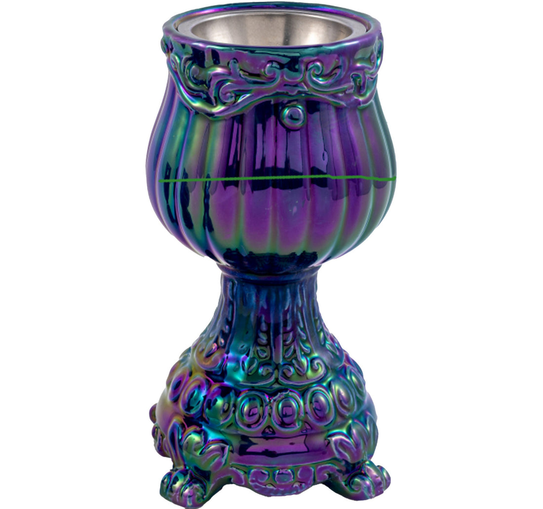 Maple Leaf Oud, Bakhoor Ceramic Incense Charcoal Burner 19cm Blue