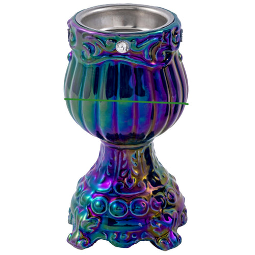 Maple Leaf Oud, Bakhoor Ceramic Incense Charcoal Burner 14.5cm Blue