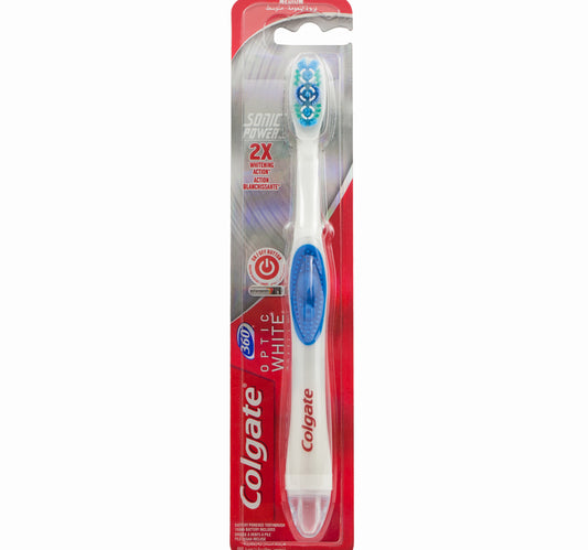 Colgate Battery Powered 360 Optic White Medium Toothbrush 1 pc